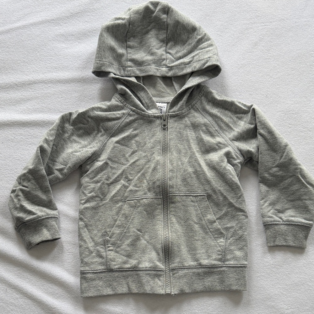 Carter's Light Gray Kids Zip-Up Hoodie